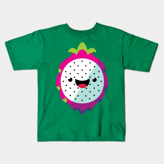 Dragon Fruit / Pitaya - Open Kids T-Shirt by ginaromoart